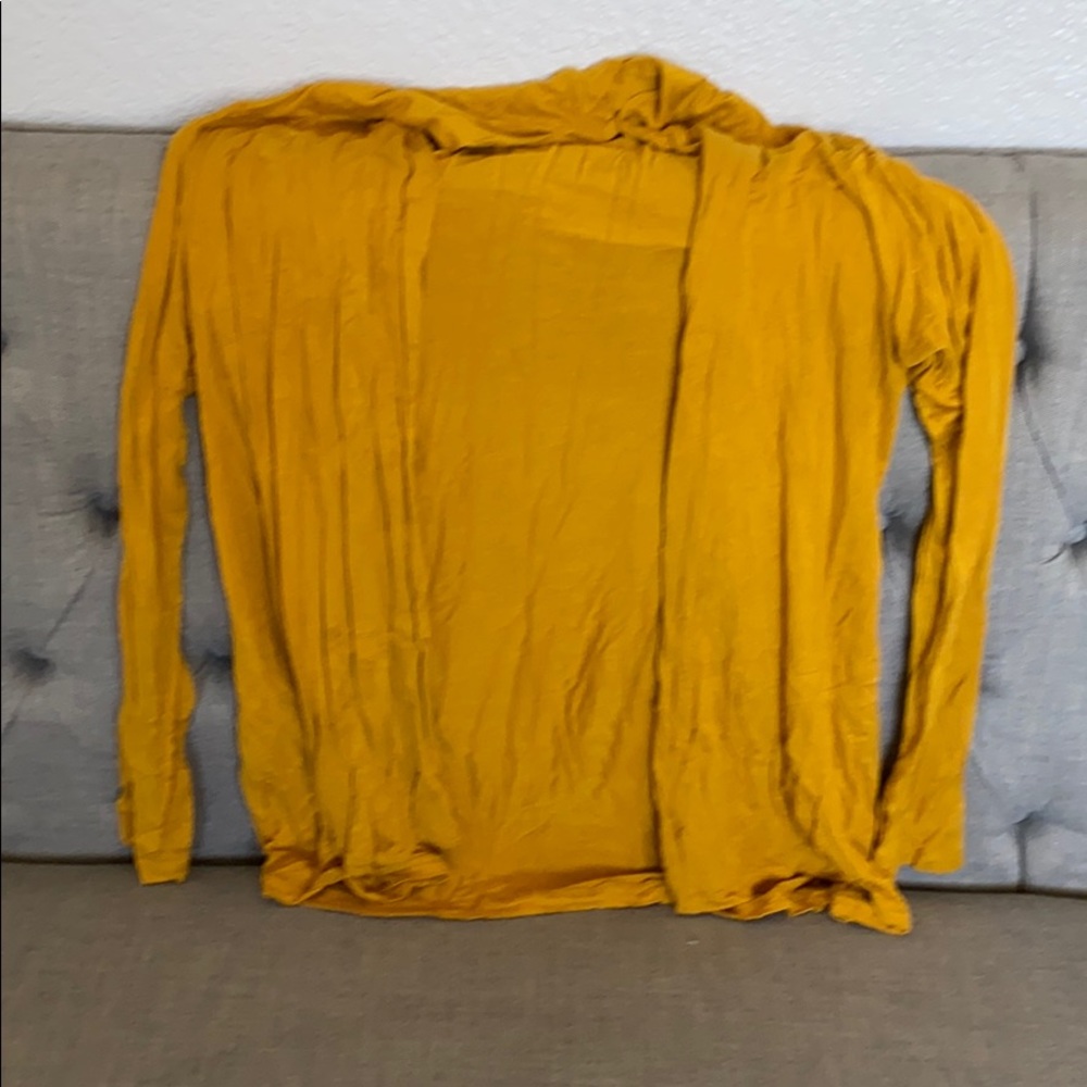 Yellow cardigan